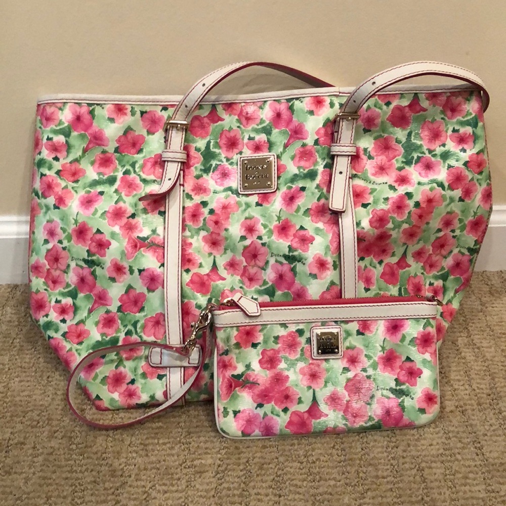 Dooney & Bourke Floral Bag and Wristlet Purse